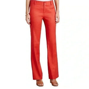 ELEVENSES Red Linen Blend Pants